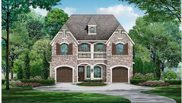 image of 2 story traditional house plan 7828